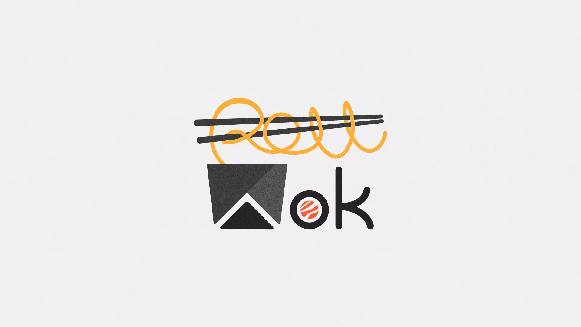 Разработка логотипа суши-бара «Roll Wok Club» в Заозёрске